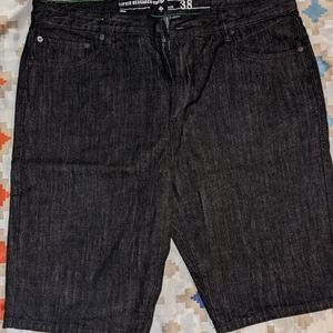 LRG black jean shorts